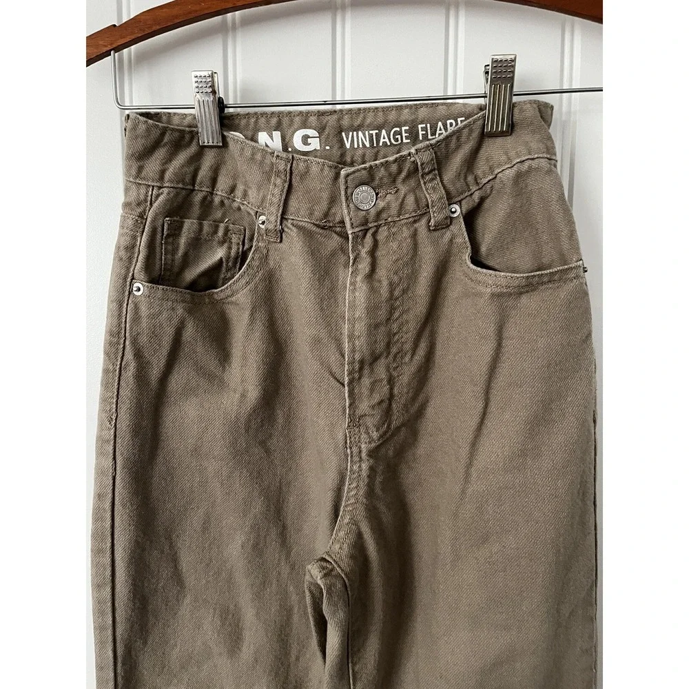 Khaki Flares Size 1 Vintage Denim Flares 24X30 S.O.N.G Jeans 90s‎ 287